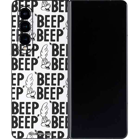 Looney Tunes Road Runner Beep Grid Galaxy Z Fold4 5G Skin