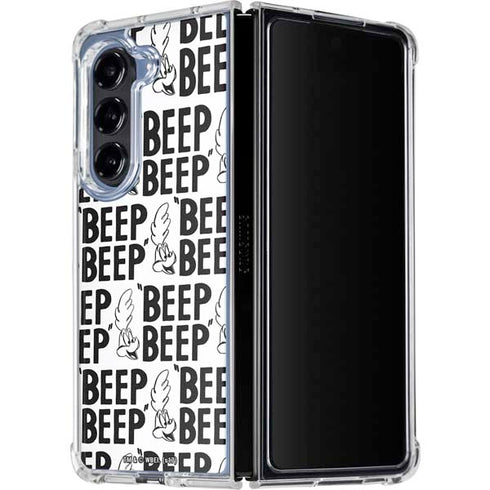 Looney Tunes Road Runner Beep Grid Galaxy Z Fold5 5G Clear Case