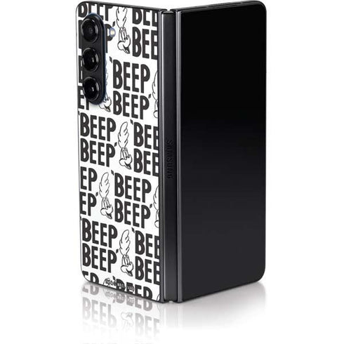 Looney Tunes Road Runner Beep Grid Galaxy Z Fold5 5G Skin