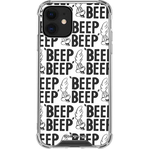 Looney Tunes Road Runner Beep Grid iPhone 12 Mini Clear Case