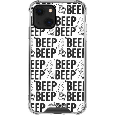 Looney Tunes Road Runner Beep Grid iPhone 14 Clear Case