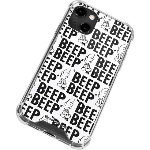 Looney Tunes Road Runner Beep Grid iPhone 14 Clear Case