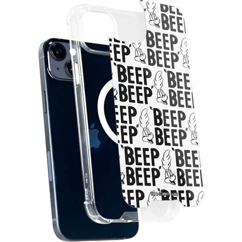Looney Tunes Road Runner Beep Grid iPhone 14 Plus MagSafe Case
