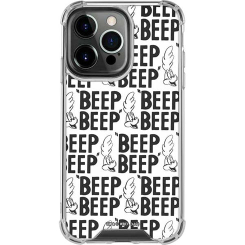 Looney Tunes Road Runner Beep Grid iPhone 14 Pro Clear Case