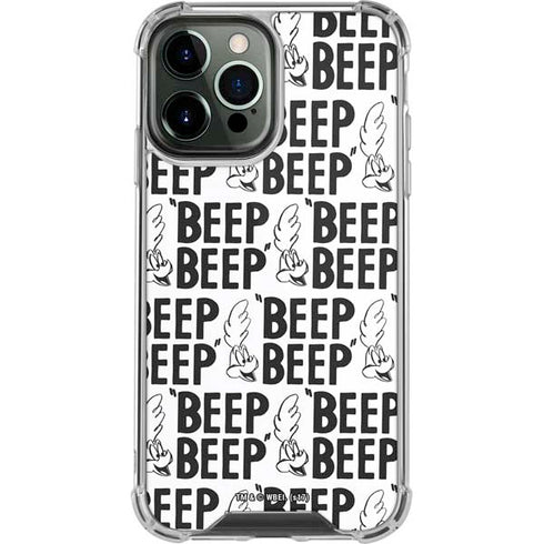 Looney Tunes Road Runner Beep Grid iPhone 14 Pro Max Clear Case