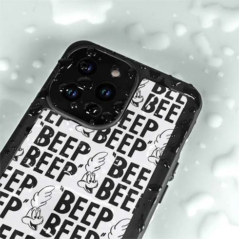 Looney Tunes Road Runner Beep Grid iPhone 14 Pro Max Waterproof Case