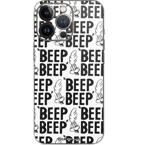 Looney Tunes Road Runner Beep Grid iPhone 14 Pro Skin