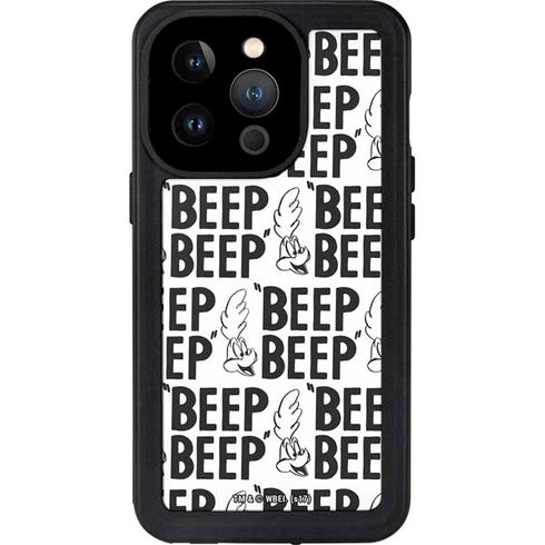 Looney Tunes Road Runner Beep Grid iPhone 14 Pro Waterproof Case