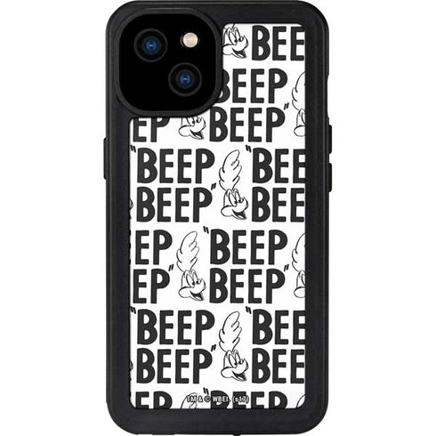 Looney Tunes Road Runner Beep Grid iPhone 15 Plus Waterproof Case