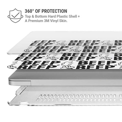 Looney Tunes Road Runner Beep Grid MacBook Air 15in (2023-2025) Case plus Skin
