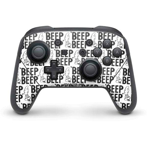 Looney Tunes Road Runner Beep Grid Nintendo Switch Pro Controller Skin