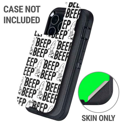 Looney Tunes Road Runner Beep Grid Otterbox Defender iPhone Skin