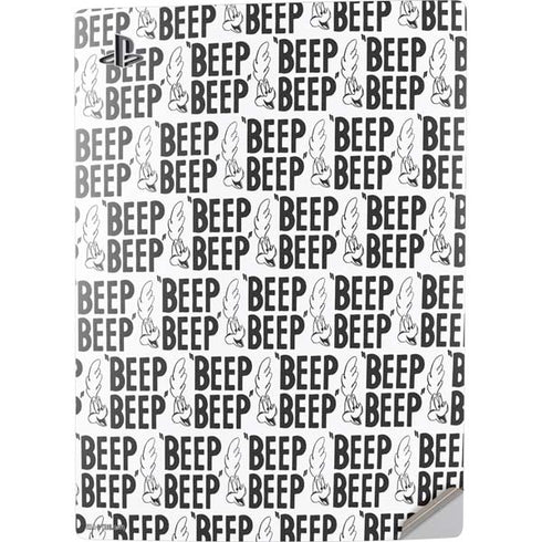 Looney Tunes Road Runner Beep Grid PS5 Digital Edition Console Skin