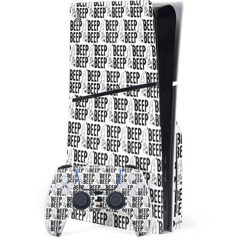 Looney Tunes Road Runner Beep Grid PS5 Slim Disk Bundle Skin