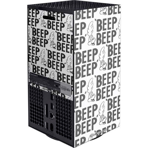 Looney Tunes Road Runner Beep Grid Xbox Series X Console Skin