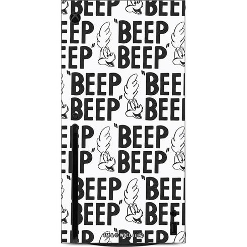 Looney Tunes Road Runner Beep Grid Xbox Series X Console Skin