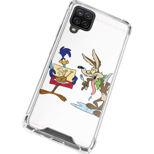 Looney Tunes Road Runner Wile E Coyote Food Galaxy A12 Clear Case