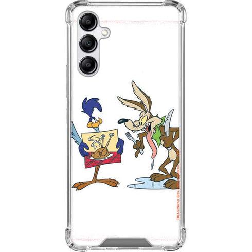 Looney Tunes Road Runner Wile E Coyote Food Galaxy A14 5G Clear Case