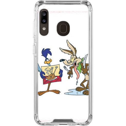 Looney Tunes Road Runner Wile E Coyote Food Galaxy A30 Clear Case