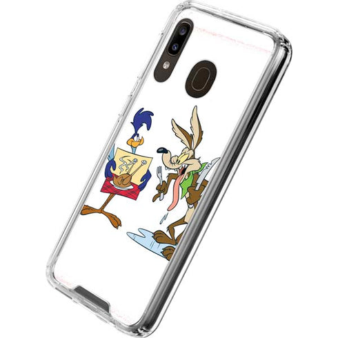 Looney Tunes Road Runner Wile E Coyote Food Galaxy A30 Clear Case