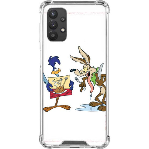 Looney Tunes Road Runner Wile E Coyote Food Galaxy A32 5G Clear Case