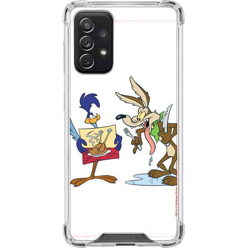 Looney Tunes Road Runner Wile E Coyote Food Galaxy A72 5G Clear Case