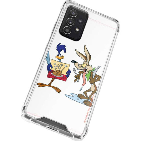 Looney Tunes Road Runner Wile E Coyote Food Galaxy A72 5G Clear Case
