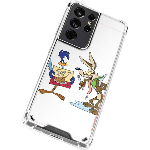 Looney Tunes Road Runner Wile E Coyote Food Galaxy S21 Ultra 5G Clear Case