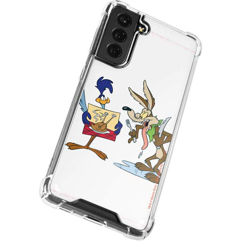 Looney Tunes Road Runner Wile E Coyote Food Galaxy S22 Plus Clear Case