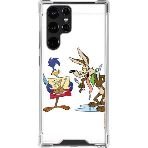 Looney Tunes Road Runner Wile E Coyote Food Galaxy S22 Ultra Clear Case