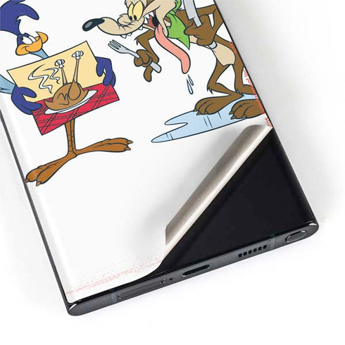 Looney Tunes Road Runner Wile E Coyote Food Galaxy S22 Ultra Skin
