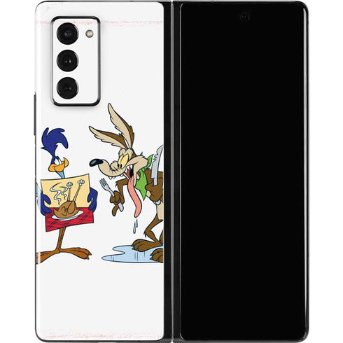 Looney Tunes Road Runner Wile E Coyote Food Galaxy Z Fold2 5G Skin