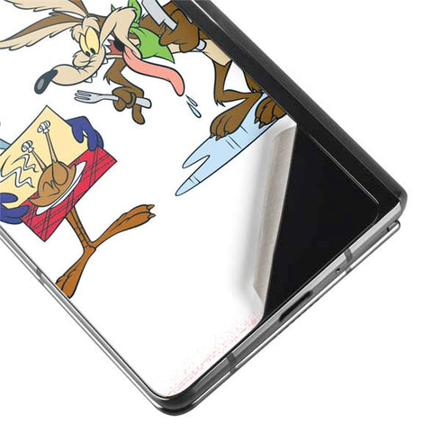 Looney Tunes Road Runner Wile E Coyote Food Galaxy Z Fold2 5G Skin