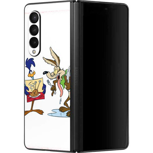 Looney Tunes Road Runner Wile E Coyote Food Galaxy Z Fold3 5G Skin