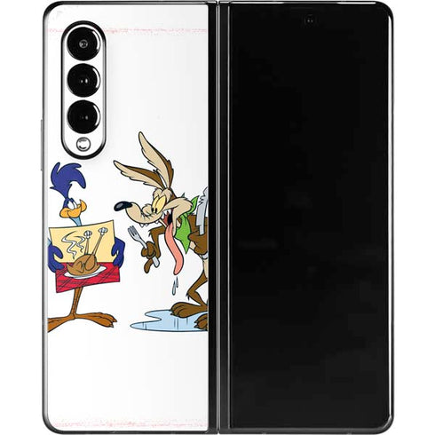 Looney Tunes Road Runner Wile E Coyote Food Galaxy Z Fold3 5G Skin