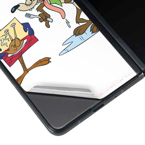 Looney Tunes Road Runner Wile E Coyote Food Galaxy Z Fold3 5G Skin