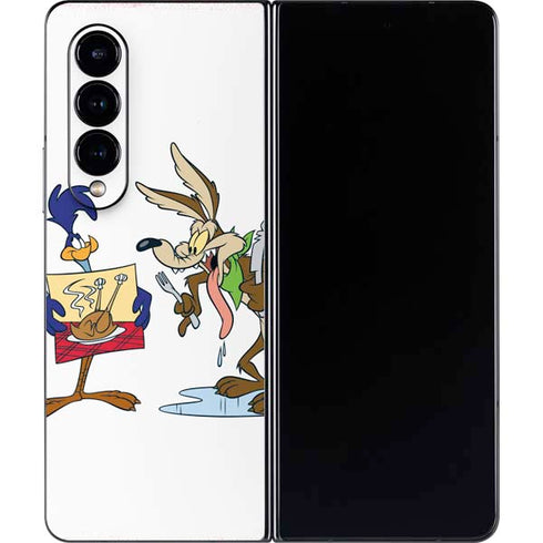 Looney Tunes Road Runner Wile E Coyote Food Galaxy Z Fold4 5G Skin