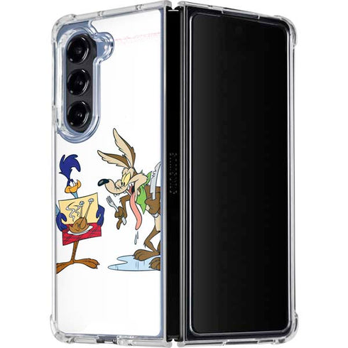 Looney Tunes Road Runner Wile E Coyote Food Galaxy Z Fold5 5G Clear Case
