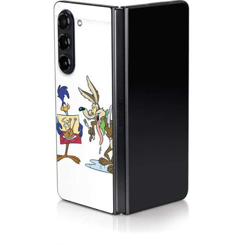 Looney Tunes Road Runner Wile E Coyote Food Galaxy Z Fold5 5G Skin