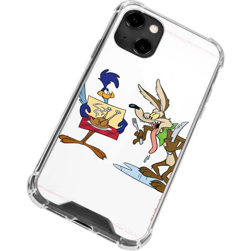Looney Tunes Road Runner Wile E Coyote Food iPhone 14 Clear Case