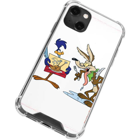 Looney Tunes Road Runner Wile E Coyote Food iPhone 14 Plus Clear Case