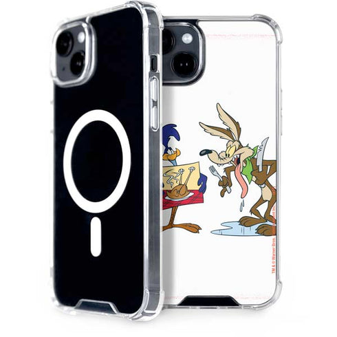 Looney Tunes Road Runner Wile E Coyote Food iPhone 15 Plus MagSafe Case