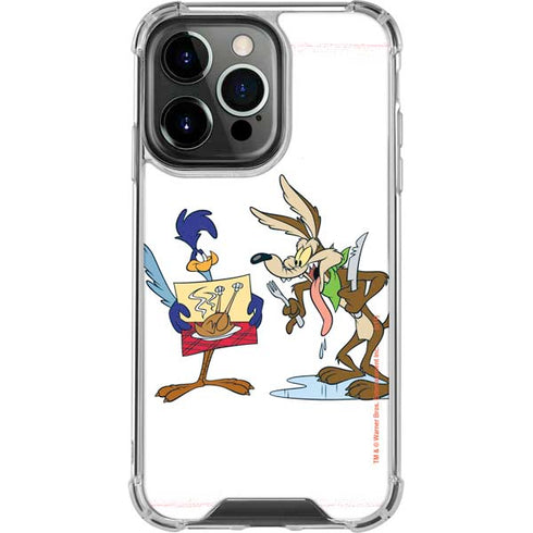 Looney Tunes Road Runner Wile E Coyote Food iPhone 14 Pro Clear Case