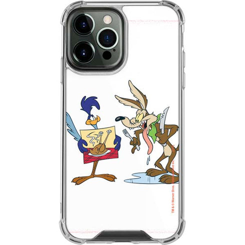 Looney Tunes Road Runner Wile E Coyote Food iPhone 14 Pro Max Clear Case