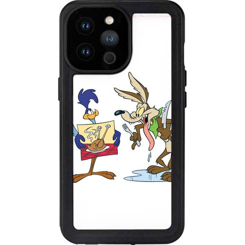 Looney Tunes Road Runner Wile E Coyote Food iPhone 14 Pro Max Waterproof Case