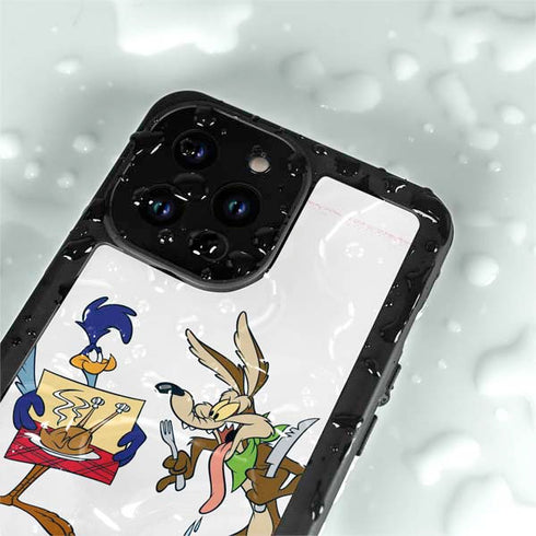 Looney Tunes Road Runner Wile E Coyote Food iPhone 14 Pro Max Waterproof Case
