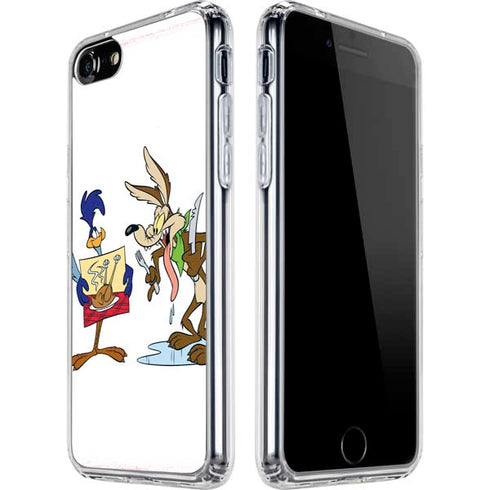 Looney Tunes Road Runner Wile E Coyote Food iPhone SE (2nd & 3rd Gen) Clear Case