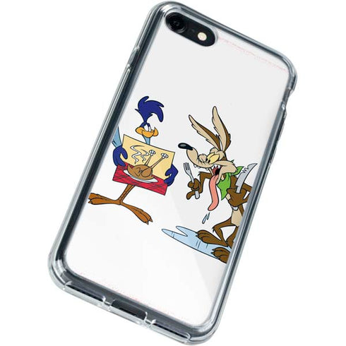 Looney Tunes Road Runner Wile E Coyote Food iPhone SE (2nd & 3rd Gen) Clear Case