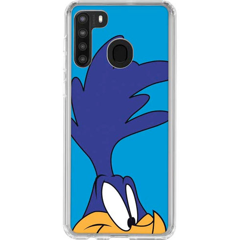 Looney Tunes Road Runner Zoomed In Galaxy A21 Clear Case