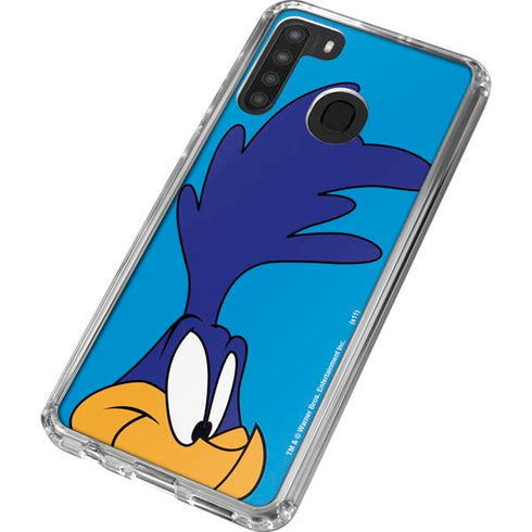 Looney Tunes Road Runner Zoomed In Galaxy A21 Clear Case